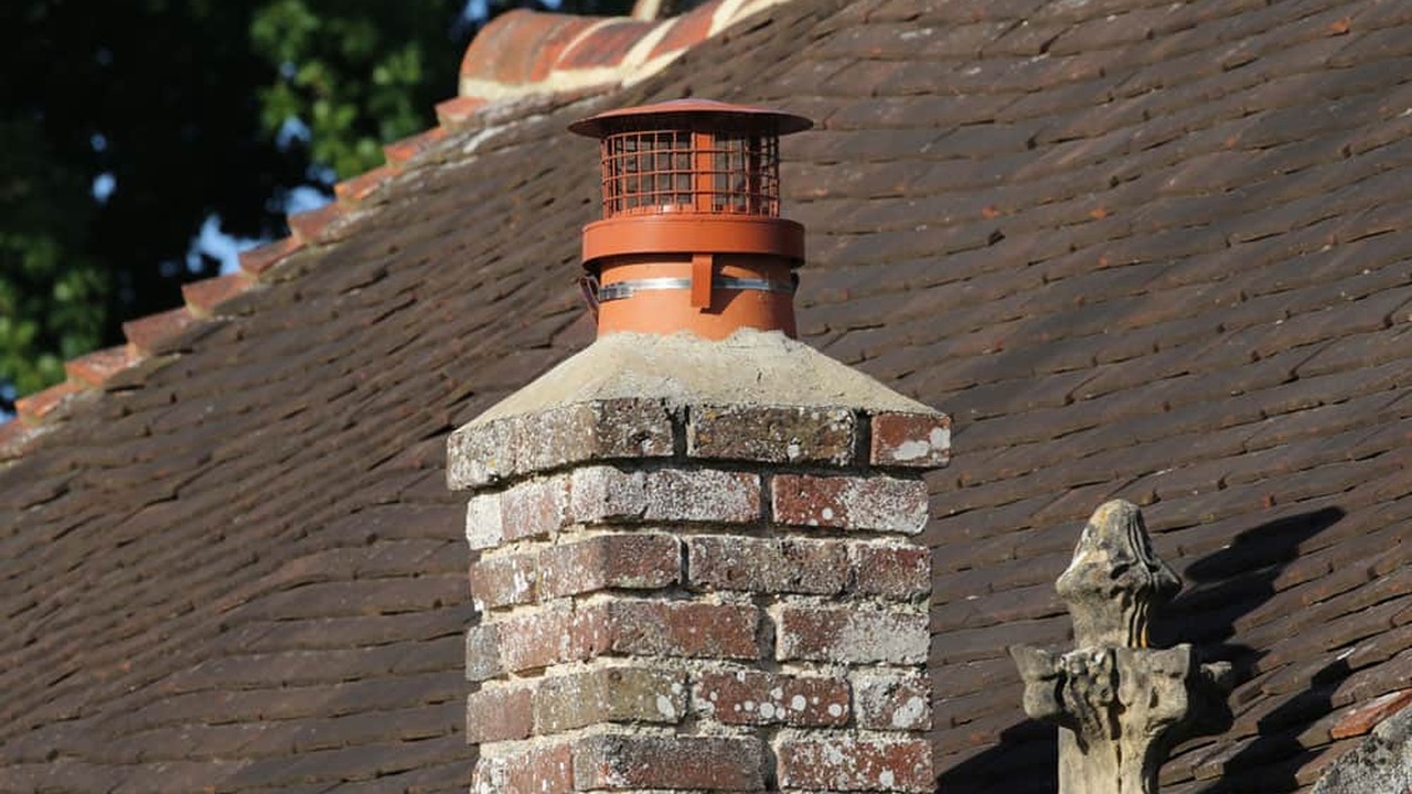 Chimney repair work on a UK property